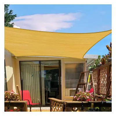 SUNLAX Sun Shade Sail 12x16 Sand Rectangle Canopy Shades for Outdoor Patio Pergola Cover Sunshad