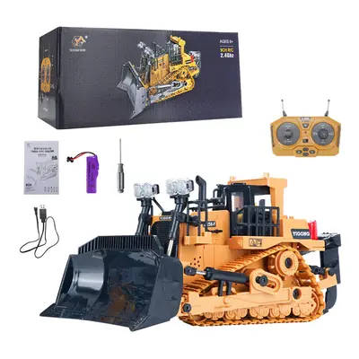 (9) Channel Large 2.4 Grams Of Alloy Remote Control Excavator Dumping Soil Flip Engineering Car 