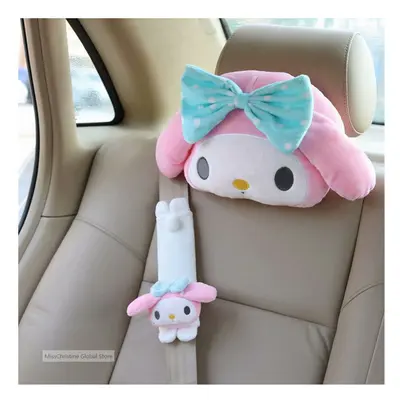 (SetB) Car Neck Pillow Cute Anime Charactor Neckrest Lovely Animation Doll Neck