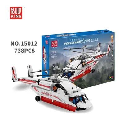 (as the picture) Mould King Advanced Building Block Technology Machinery Helicopter Boy Children