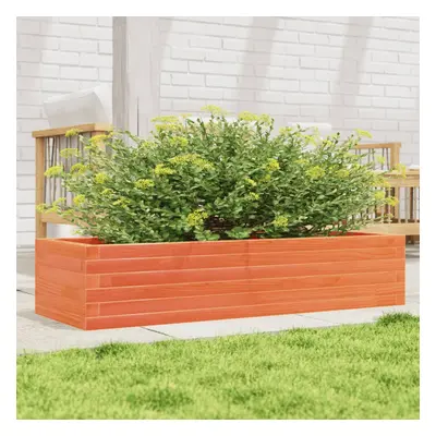 vidaXL Garden Planter Wax Brown 110x40x23 cm Solid Wood Pine