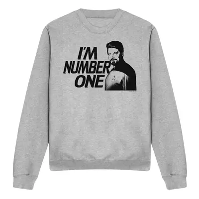 (XXL, Sport Heather) Star Trek Unisex Adult I'm Number One Sweatshirt