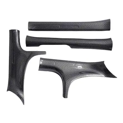 4PCS Inside Door Sill Guards Door Sill Entry Guard Decor Carbon Fiber Color for Seal / ATTO