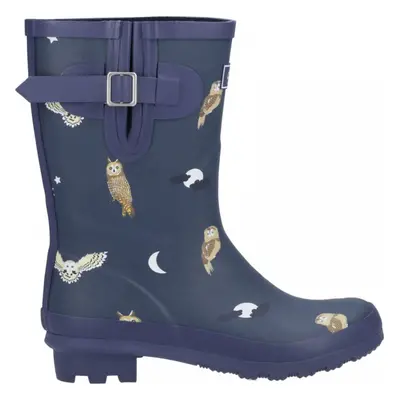 (6 (Adults'), Owls) Woodland Mid Owls Ladies Mid-Calf Print Wellies