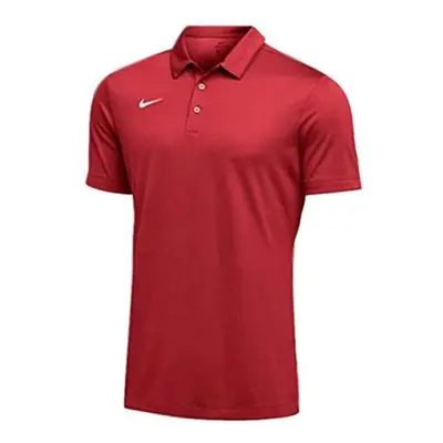 Nike Mens Dri-FIT Short Sleeve Polo Shirt (Crimson Medium)