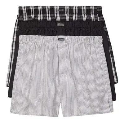 Calvin Klein Men's Cotton Classics 3-Pack Boxer Black/Morgan Plaid B