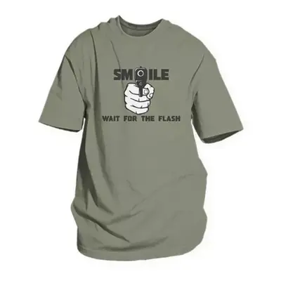 Smile For The Flash Men's T-Shirt Olive Drab