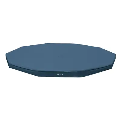 INTEX 28031E Pool Cover For 12ft Round Metal Frame Pools Includes Rope Tie Drain Holes 10in Over