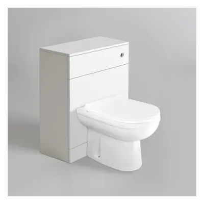 Arilone White Back To Wall Toilet WC Unit Soft Close Seat Bathroom Furniture