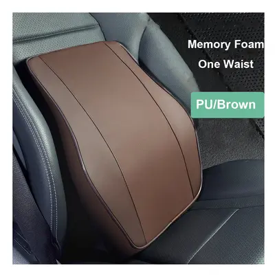 (Brown Waist) Noble Car Rest Head Support Cushion Neck Headrest Pillow Car Breathable