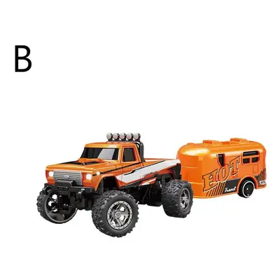 (Orange) 1/64 Variable Speed Racing Mini Remote Control Car Electric Four-wheel Drive Off-road D