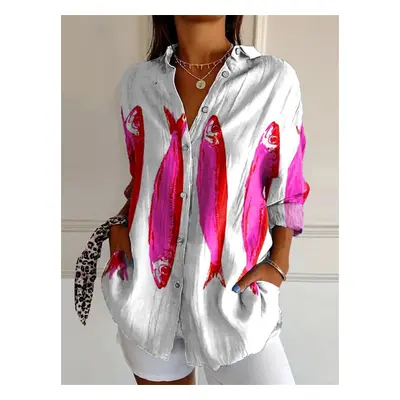 (SN1824-, S) Women's Shirts Summer 3D Printed Animal Shirts Plus Size Women's Designer Drop Shou