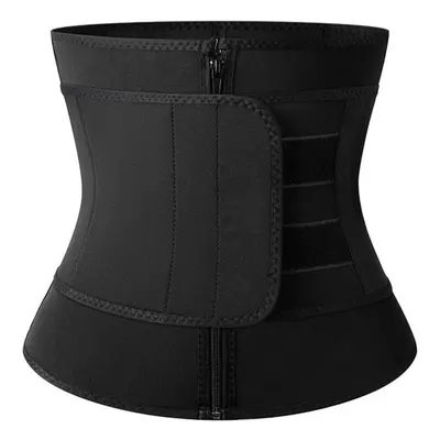 (black, XXL) Men Body Shaper Slimming Belt Workout Trimmer Shapewear Waist Trainer Cincher Model