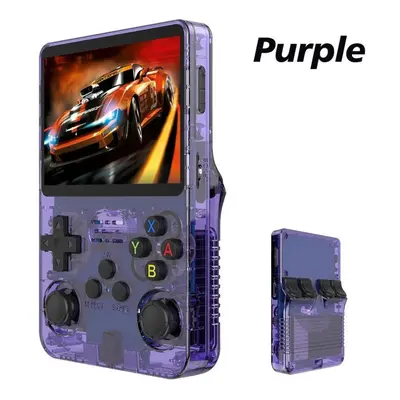 (purple, 128G 20000Games) New R36s Retro Handheld Video Game Console Linux System 3.5 Inch Ips S