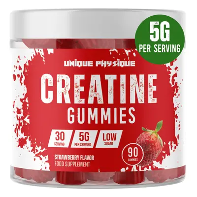 5000mg Creatine Monohydrate Gummies for Athletes & Gym Goers - Chewable Servings - Delicious Nat