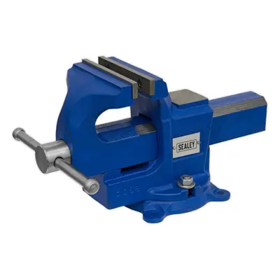 100mm Quick Action Swivel Base Vice - 100mm Jaw Opening - Serrated Steel Jaws