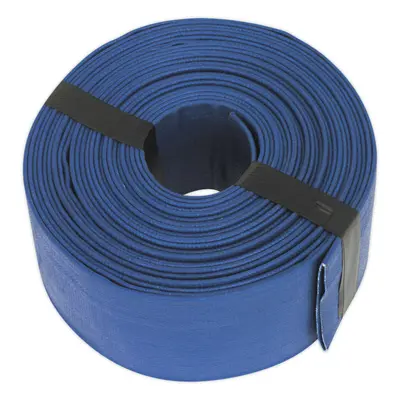 Reinforced PVC Layflat Hose - 50mm Dia - 10m Length - Water Discharge Hose Pipe