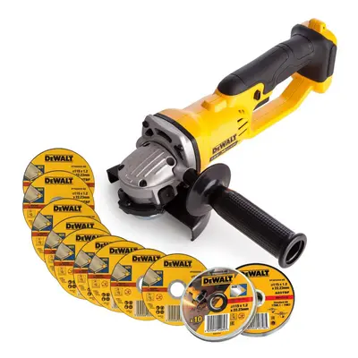 Dewalt DCG412N 18v XR Cordless 125mm Angle Grinder + Disc 115mm 1.2mm Discs