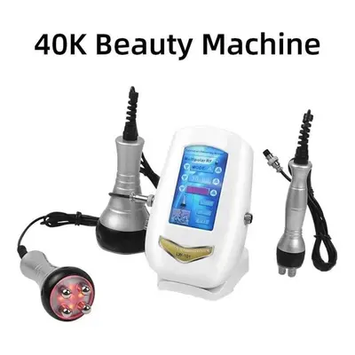 (white, EU Plug) 3in1 40k Cavitation Ultrasonic Weight Loss Rf Lifting Wrinkle Firming Skin Slim