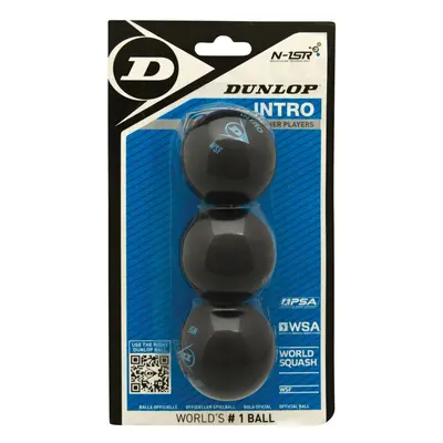 Dunlop Squash Balls Intro Blue Ball Blister Pack for Beginners and