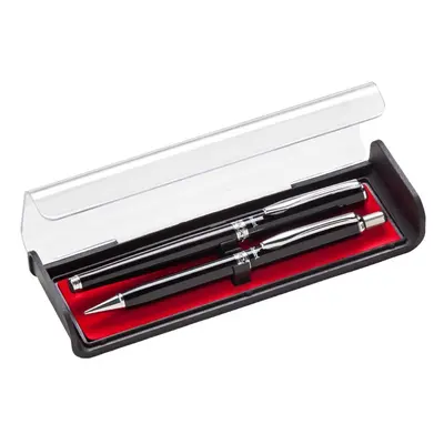 Pentel Libretto Roller Gel Pen and Pencil Set with Gift Box Pen 0.7mm and Pencil 0.5mm Black Bar