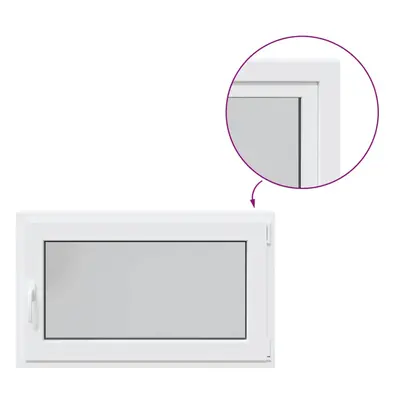 vidaXL Basement Window RISOR 100x70 cm Tilt&Turn DIN Right White egress window