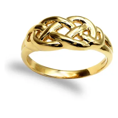 (L) Jewelco London Ladies Solid 9ct Yellow Gold Celtic Filligree Knot Ring