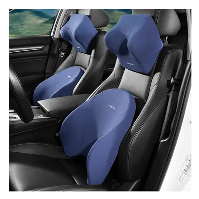 (set 2) Car Lumbar Support Headrest Neck Pillow Support Universal Soft Neck Pillows