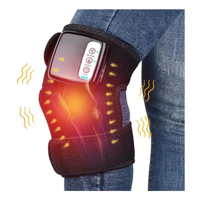 Electric Heated Massage Knee Brace Wrap in Rechargeable Heated and Vibration Knee Heating Pad Su