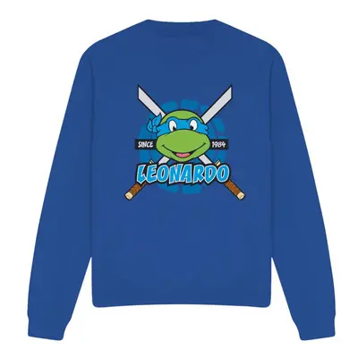 (S, Royal Blue) Teenage Mutant Ninja Turtles Unisex Adult Since Leonardo Sweatshirt