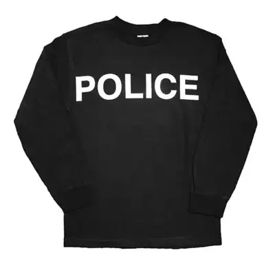 Police Long Sleeve T-Shirt Black Large