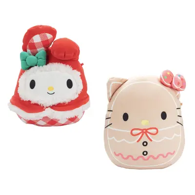 Squishmallows 8-Inch Hello Kitty & My Melody Christmas Set - Hello Kitty & Friends - Official Ja