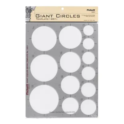 Pickett Giant Circles Template Circle Range 1-1/4 to 3-1/2 Inches in