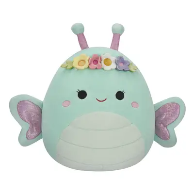 Squishmallows Original 8-Inch Reina Green Butterfly with Flower Crown - Official Jazwares Large 