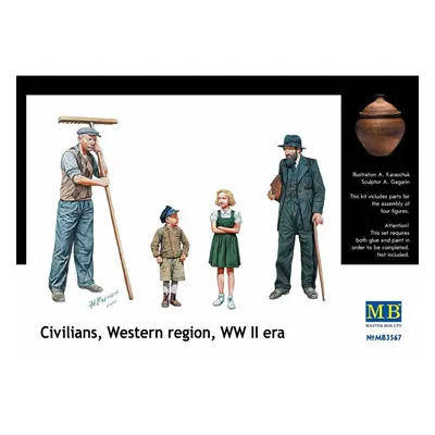 Master Box Models 1/35 Civilians Western Region WWII Era - Civilian