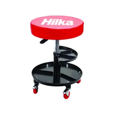 Hilka Mechanics Seat With Storage - Red/Black