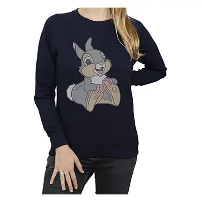 (L, Navy Blue) Disney Womens/Ladies Classic Thumper Cotton Sweatshirt