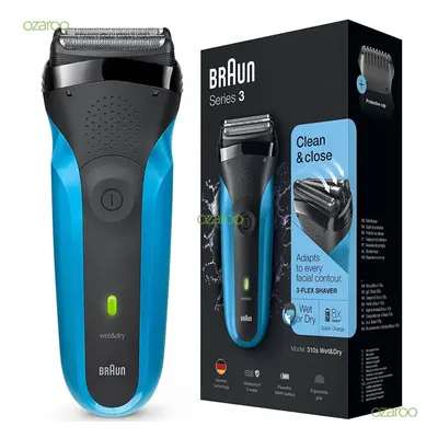 Braun Series 310s Wet and Dry Electric Shaver for Men/Rechargeable Electric Razor, Blue