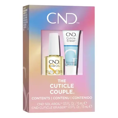 CND Cuticle Couple SolarOil + Cuticle Eraser Natural Blend Oils Moisturizes and Conditions Skin 