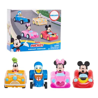 Mickey Mouse Diecast Vehicle 4-Piece Set Packaging Styles May Vary Officially Licensed Kids Toys