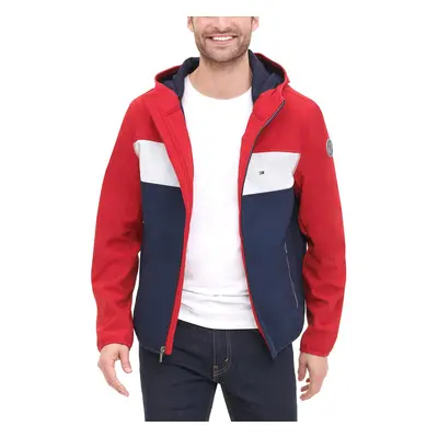 Tommy Hilfiger Men's Hooded Performance Soft Shell Jacket red/white/n