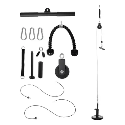 SPORTNOW Cable Pulley System, Lat Pull Down System with DIY Loading Weight Pin