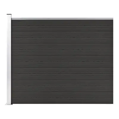 Fence Panel WPC 175x146 cm Black