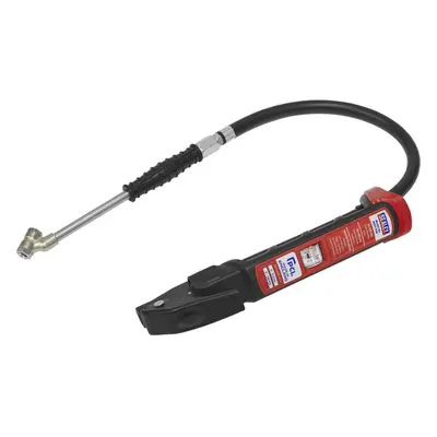 Anodised Tyre Inflator - Twin Push-On Connector - 240mm Long Reach Arm & Gauge