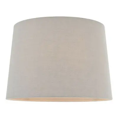 12" Tapered Round Drum Lamp Shade Charcoal Grey 100% Linen Modern Simple Cover