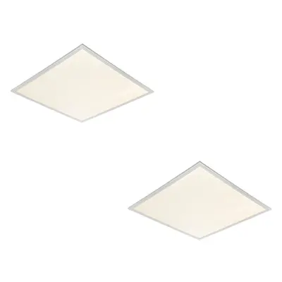 2 PACK Anti-Glare Ceiling Panel Light - 40W Cool White LED - White Paint