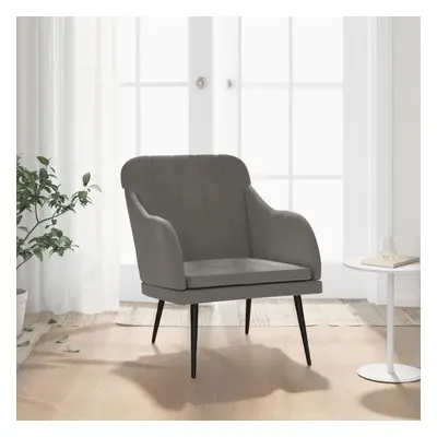 vidaXL Armchair Dark Gray 24.8""x29.9""x31.5"" Velvet