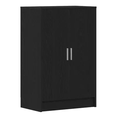 vidaXL Shoe Cabinet Black Oak 60x35x92 cm Engineered Wood shoe storage