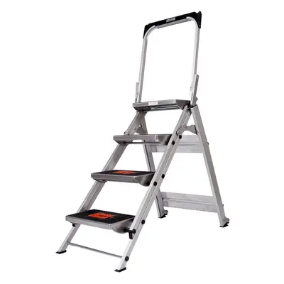 0.9m PREMIUM TRADE Folding Step Ladders Tread Anti Slip Aluminium Safety Steps