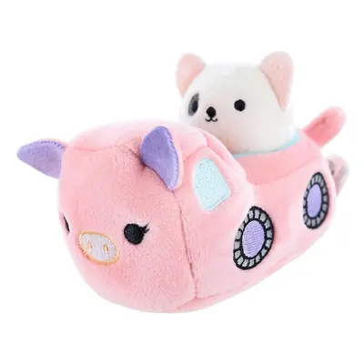 Squishville by Squishmallows Vehicle Set Mini Squishmallow Charlie The Terrier Dog in Pig Truck